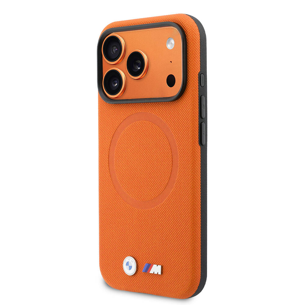 Apple iPhone 17 Pro Kılıf BMW Orjinal Lisanslı M-safe Şarj Özellikli Halka Tasarımlı M Logolu PU Deri Kapak - 2