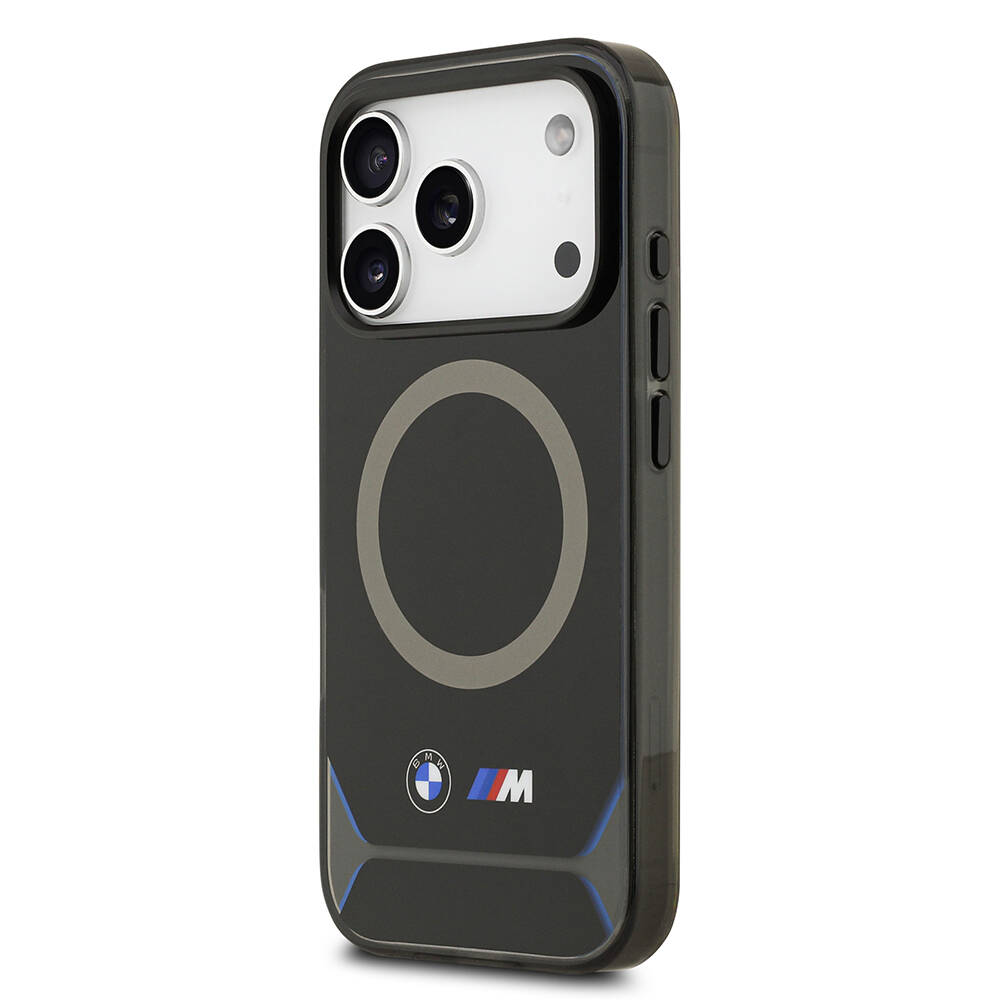 Apple iPhone 17 Pro Kılıf BMW Orjinal Lisanslı M-safe Şarj Özellikli Metal Buton Tasarımlı IML Baskılı M Dizayn Kapak - 3