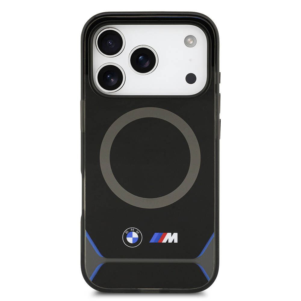 Apple iPhone 17 Pro Kılıf BMW Orjinal Lisanslı M-safe Şarj Özellikli Metal Buton Tasarımlı IML Baskılı M Dizayn Kapak - 4