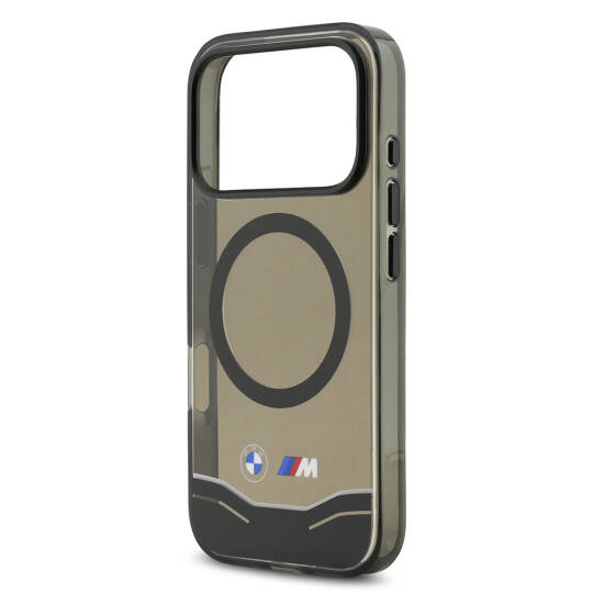 Apple iPhone 17 Pro Kılıf BMW Orjinal Lisanslı M-safe Şarj Özellikli Metal Buton Tasarımlı Tranparan M Dizayn Kapak - 6