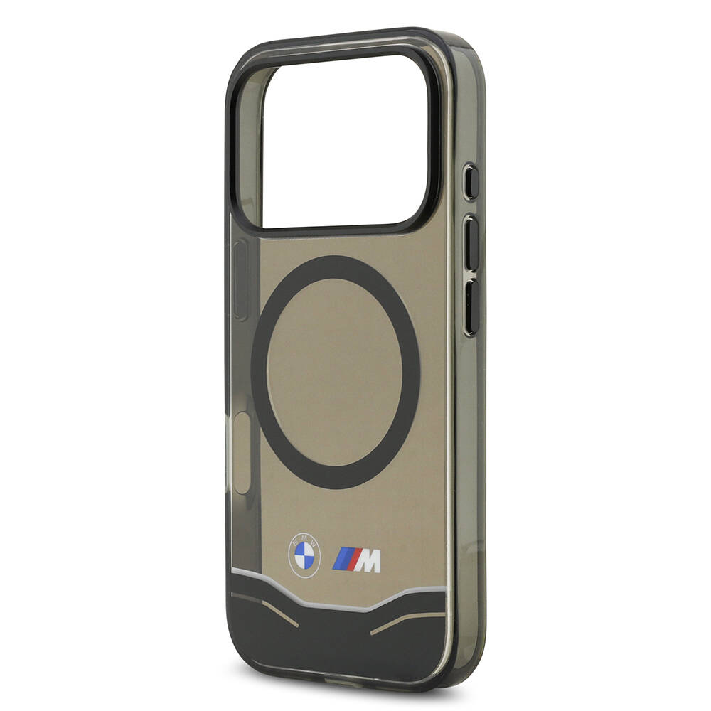 Apple iPhone 17 Pro Kılıf BMW Orjinal Lisanslı M-safe Şarj Özellikli Metal Buton Tasarımlı Tranparan M Dizayn Kapak - 6