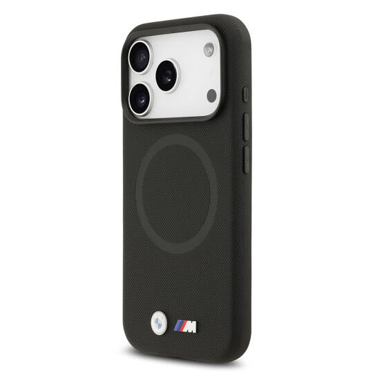 Apple iPhone 17 Pro Kılıf BMW Orjinal Lisanslı M-safe Şarj Özellikli Metal Logolu Delikli M Dizayn Deri Kapak - 19
