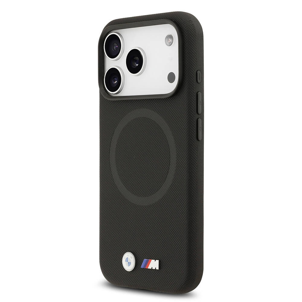 Apple iPhone 17 Pro Kılıf BMW Orjinal Lisanslı M-safe Şarj Özellikli Metal Logolu Delikli M Dizayn Deri Kapak - 19