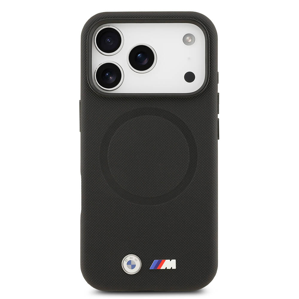 Apple iPhone 17 Pro Kılıf BMW Orjinal Lisanslı M-safe Şarj Özellikli Metal Logolu Delikli M Dizayn Deri Kapak - 20