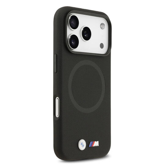 Apple iPhone 17 Pro Kılıf BMW Orjinal Lisanslı M-safe Şarj Özellikli Metal Logolu Delikli M Dizayn Deri Kapak - 21