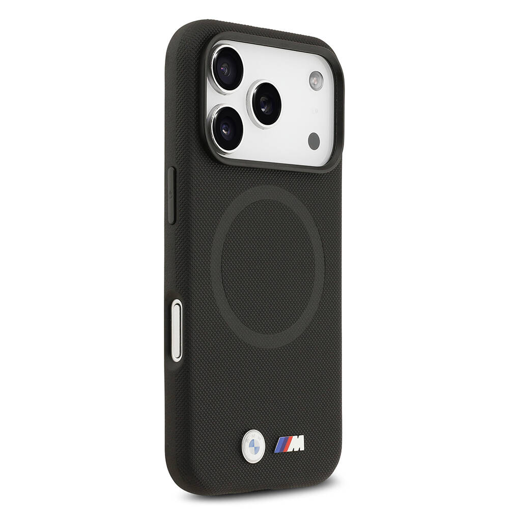 Apple iPhone 17 Pro Kılıf BMW Orjinal Lisanslı M-safe Şarj Özellikli Metal Logolu Delikli M Dizayn Deri Kapak - 21