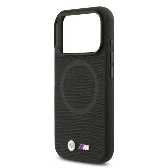 Apple iPhone 17 Pro Kılıf BMW Orjinal Lisanslı M-safe Şarj Özellikli Metal Logolu Delikli M Dizayn Deri Kapak - 23