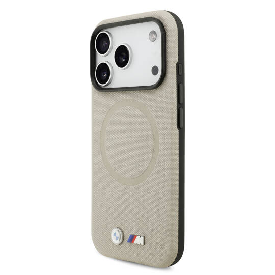 Apple iPhone 17 Pro Kılıf BMW Orjinal Lisanslı M-safe Şarj Özellikli Metal Logolu Delikli M Dizayn Deri Kapak - 25