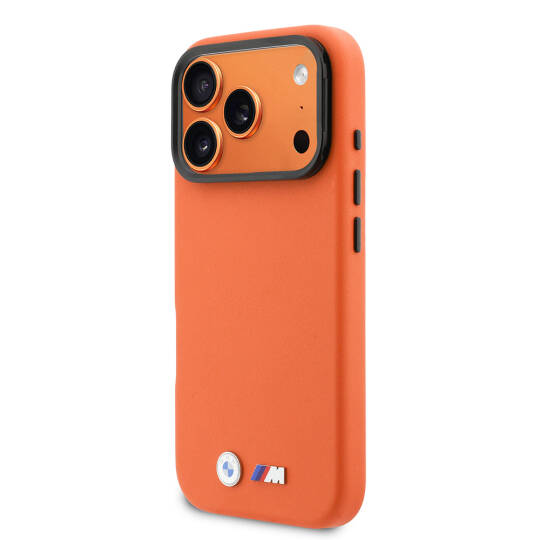 Apple iPhone 17 Pro Kılıf BMW Orjinal Lisanslı M-safe Şarj Özellikli Standlı Metal Kamera Çerçeveli M Logolu PU Deri Kapak - 2