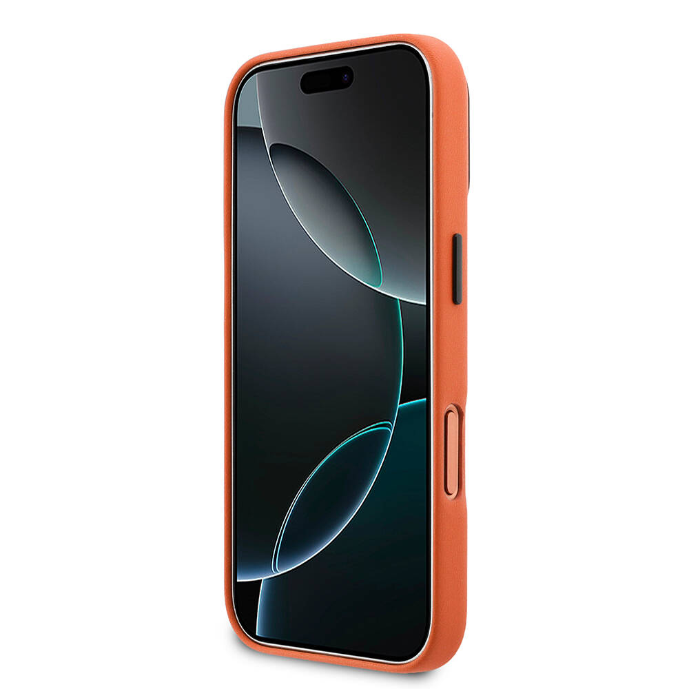 Apple iPhone 17 Pro Kılıf BMW Orjinal Lisanslı M-safe Şarj Özellikli Standlı Metal Kamera Çerçeveli M Logolu PU Deri Kapak - 5