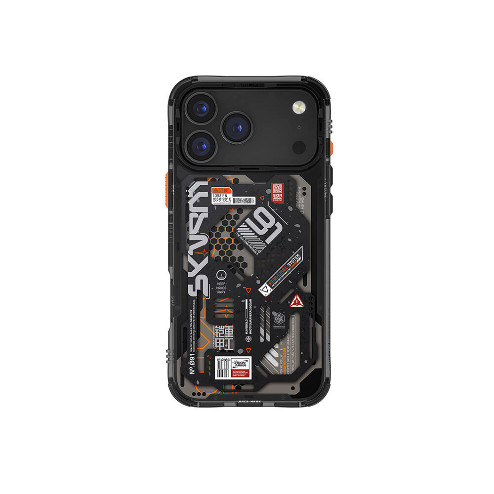 Apple iPhone 17 Pro Kılıf Desenli Airbag Tasarımlı Skinarma Spectra Kapak - 3