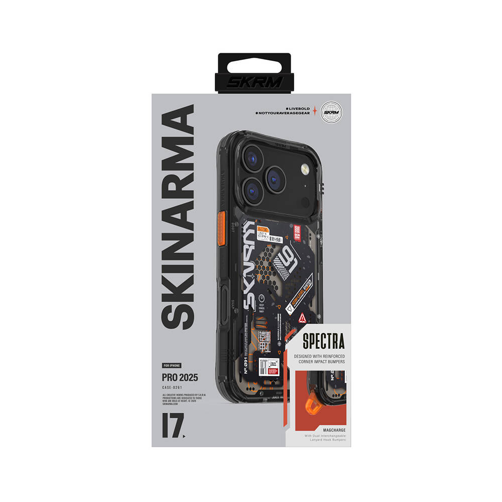 Apple iPhone 17 Pro Kılıf Desenli Airbag Tasarımlı Skinarma Spectra Kapak - 10