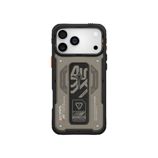 Apple iPhone 17 Pro Kılıf Desenli Airbag Tasarımlı Standlı Skinarma Aegis Kapak - 3