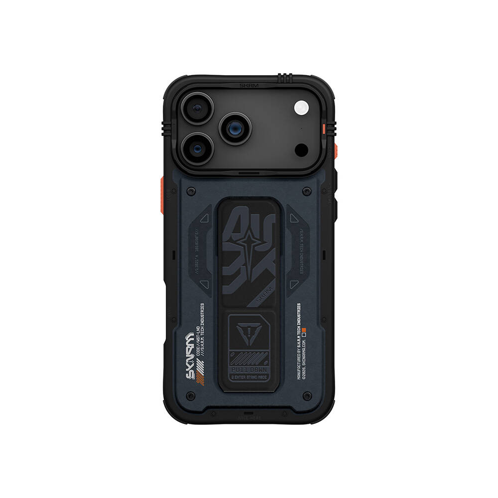 Apple iPhone 17 Pro Kılıf Desenli Airbag Tasarımlı Standlı Skinarma Aegis Kapak - 2