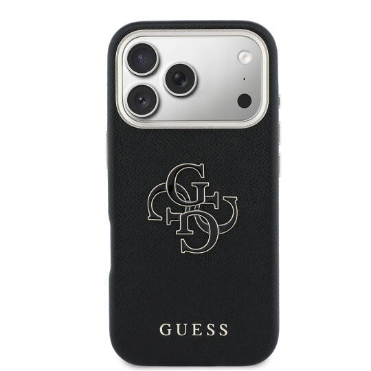 Apple iPhone 17 Pro Kılıf Guess Orjinal Lisanslı 4G Büyük Metal Kamera Çerçeveli PU Deri Resin Kapak - 19