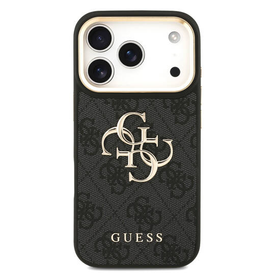 Apple iPhone 17 Pro Kılıf Guess Orjinal Lisanslı 4G Büyük Metal Logolu Kalın Askılı Kapak - 6