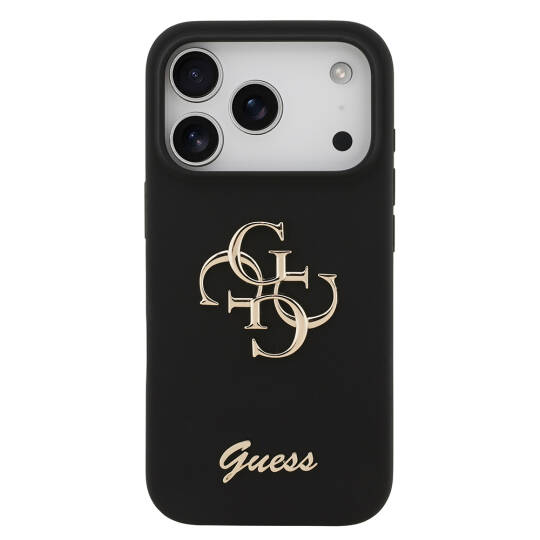 Apple iPhone 17 Pro Kılıf Guess Orjinal Lisanslı Grained Yazı Logolu Kapak - 7