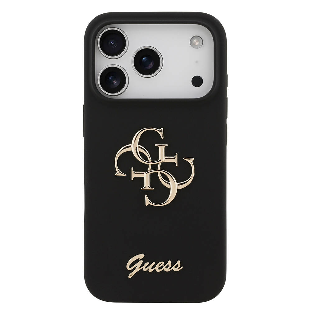 Apple iPhone 17 Pro Kılıf Guess Orjinal Lisanslı Grained Yazı Logolu Kapak - 7