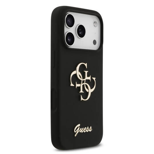 Apple iPhone 17 Pro Kılıf Guess Orjinal Lisanslı Grained Yazı Logolu Kapak - 8