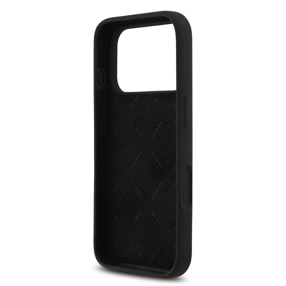 Apple iPhone 17 Pro Kılıf Guess Orjinal Lisanslı Grained Yazı Logolu Kapak - 11