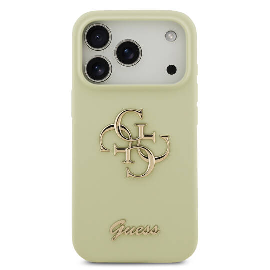 Apple iPhone 17 Pro Kılıf Guess Orjinal Lisanslı Grained Yazı Logolu Kapak - 14