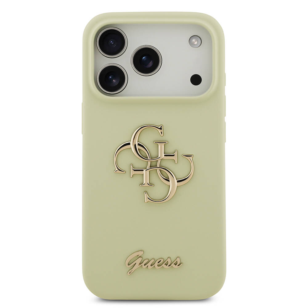 Apple iPhone 17 Pro Kılıf Guess Orjinal Lisanslı Grained Yazı Logolu Kapak - 14