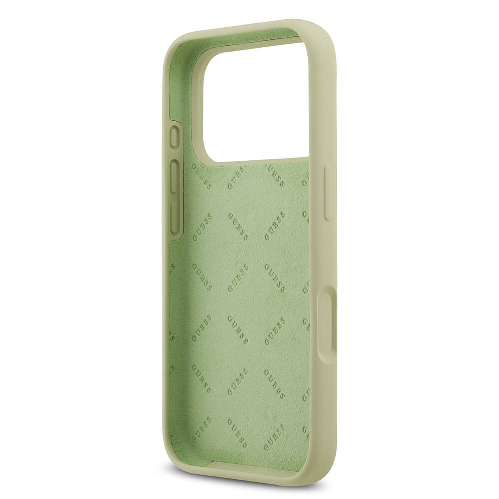 Apple iPhone 17 Pro Kılıf Guess Orjinal Lisanslı Grained Yazı Logolu Kapak - 18