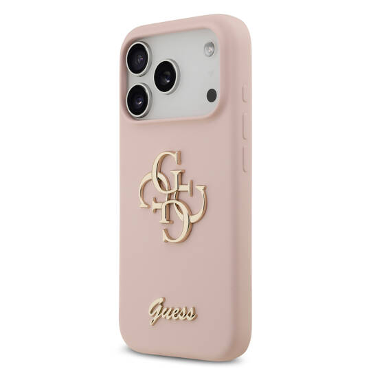 Apple iPhone 17 Pro Kılıf Guess Orjinal Lisanslı Grained Yazı Logolu Kapak - 20