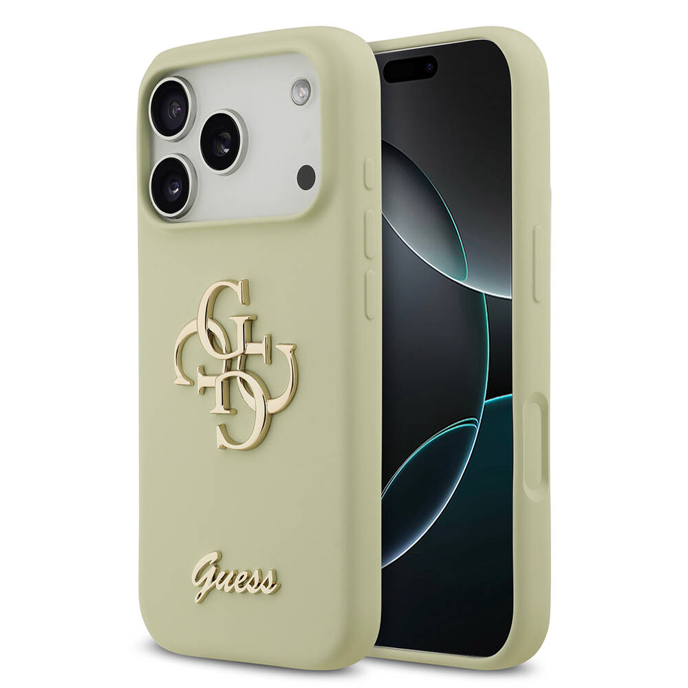 Apple iPhone 17 Pro Kılıf Guess Orjinal Lisanslı Grained Yazı Logolu Kapak - 2