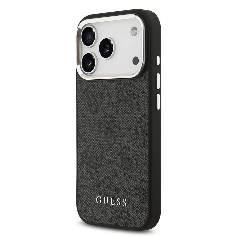 Apple iPhone 17 Pro Kılıf Guess Orjinal Lisanslı M-safe Şarj Özellikli 4G Klasik Yazı Logolu Kapak - 4