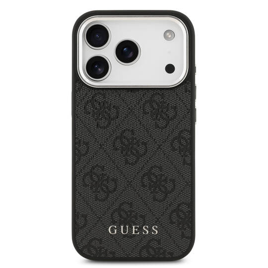 Apple iPhone 17 Pro Kılıf Guess Orjinal Lisanslı M-safe Şarj Özellikli 4G Klasik Yazı Logolu Kapak - 5