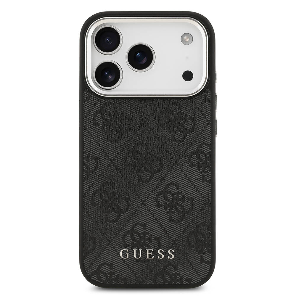 Apple iPhone 17 Pro Kılıf Guess Orjinal Lisanslı M-safe Şarj Özellikli 4G Klasik Yazı Logolu Kapak - 5