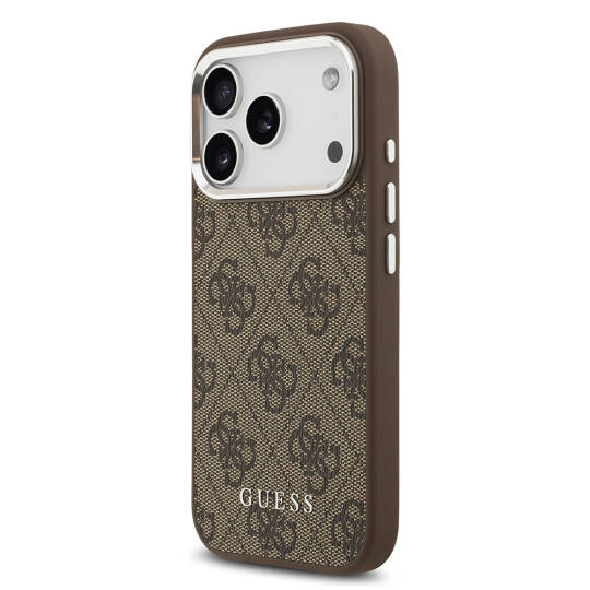 Apple iPhone 17 Pro Kılıf Guess Orjinal Lisanslı M-safe Şarj Özellikli 4G Klasik Yazı Logolu Kapak - 10