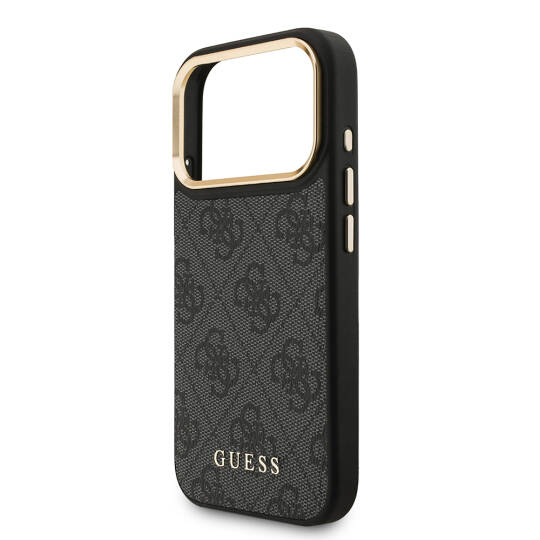 Apple iPhone 17 Pro Kılıf Guess Orjinal Lisanslı M-safe Şarj Özellikli 4G Metal Büyük Logolu Kartlıklı Kapak - 8