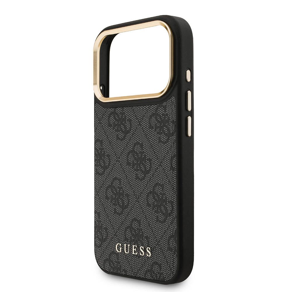 Apple iPhone 17 Pro Kılıf Guess Orjinal Lisanslı M-safe Şarj Özellikli 4G Metal Büyük Logolu Kartlıklı Kapak - 8