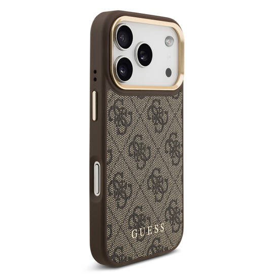 Apple iPhone 17 Pro Kılıf Guess Orjinal Lisanslı M-safe Şarj Özellikli 4G Metal Büyük Logolu Kartlıklı Kapak - 15