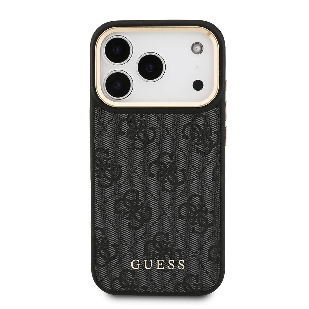 Apple iPhone 17 Pro Kılıf Guess Orjinal Lisanslı M-safe Şarj Özellikli Askılı ve 4G Logo Kartlıklı Kapak - 5