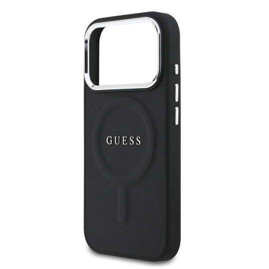 Apple iPhone 17 Pro Kılıf Guess Orjinal Lisanslı M-safe Şarj Özellikli Klasik Yazı Logolu PU Deri Kapak - 8