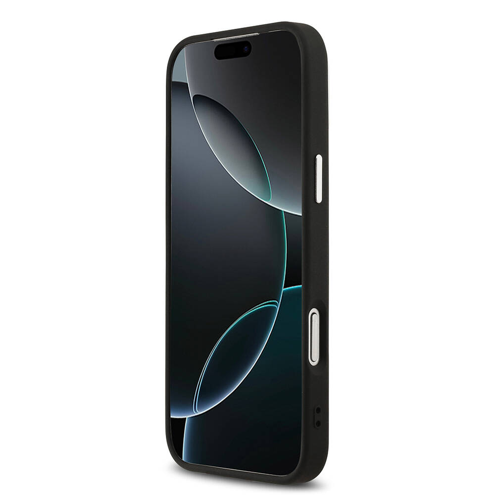 Apple iPhone 17 Pro Kılıf Guess Orjinal Lisanslı M-safe Şarj Özellikli PU Deri Metal Kamera Çerçeveli Üçgen Logolu Kapak - 7