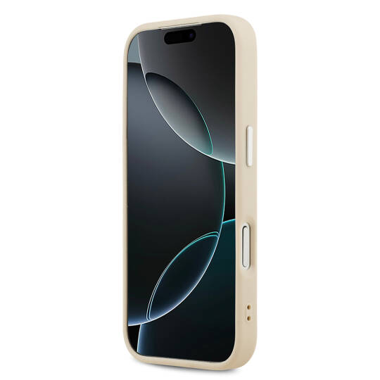 Apple iPhone 17 Pro Kılıf Guess Orjinal Lisanslı M-safe Şarj Özellikli Sıcak Baskılı Klasik Yazı Logolu PU Deri Peony Kapak - 7