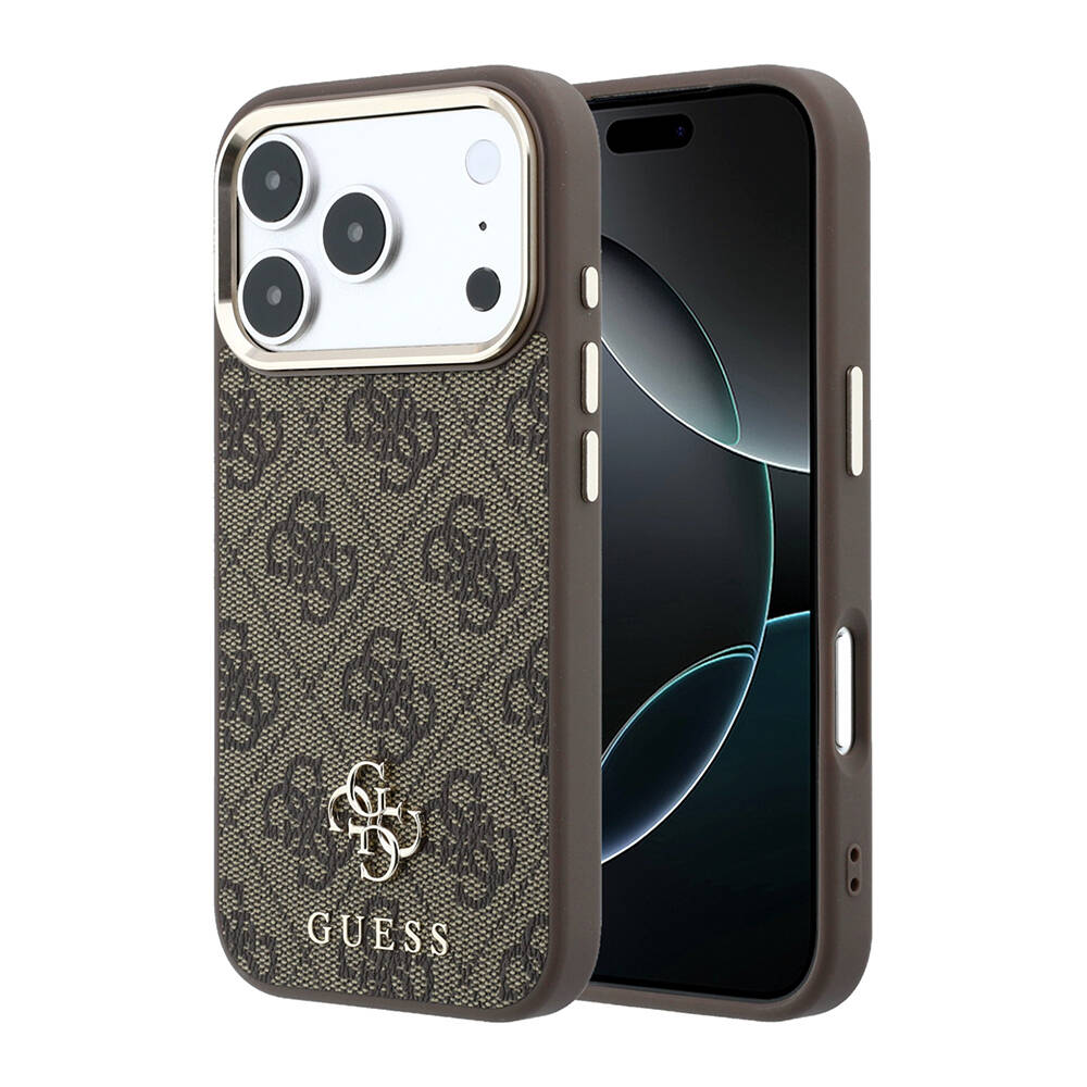 Apple iPhone 17 Pro Kılıf Guess Orjinal Lisanslı M-safe Şarj Özellikli Small 4G Classic Logolu Kapak - 9