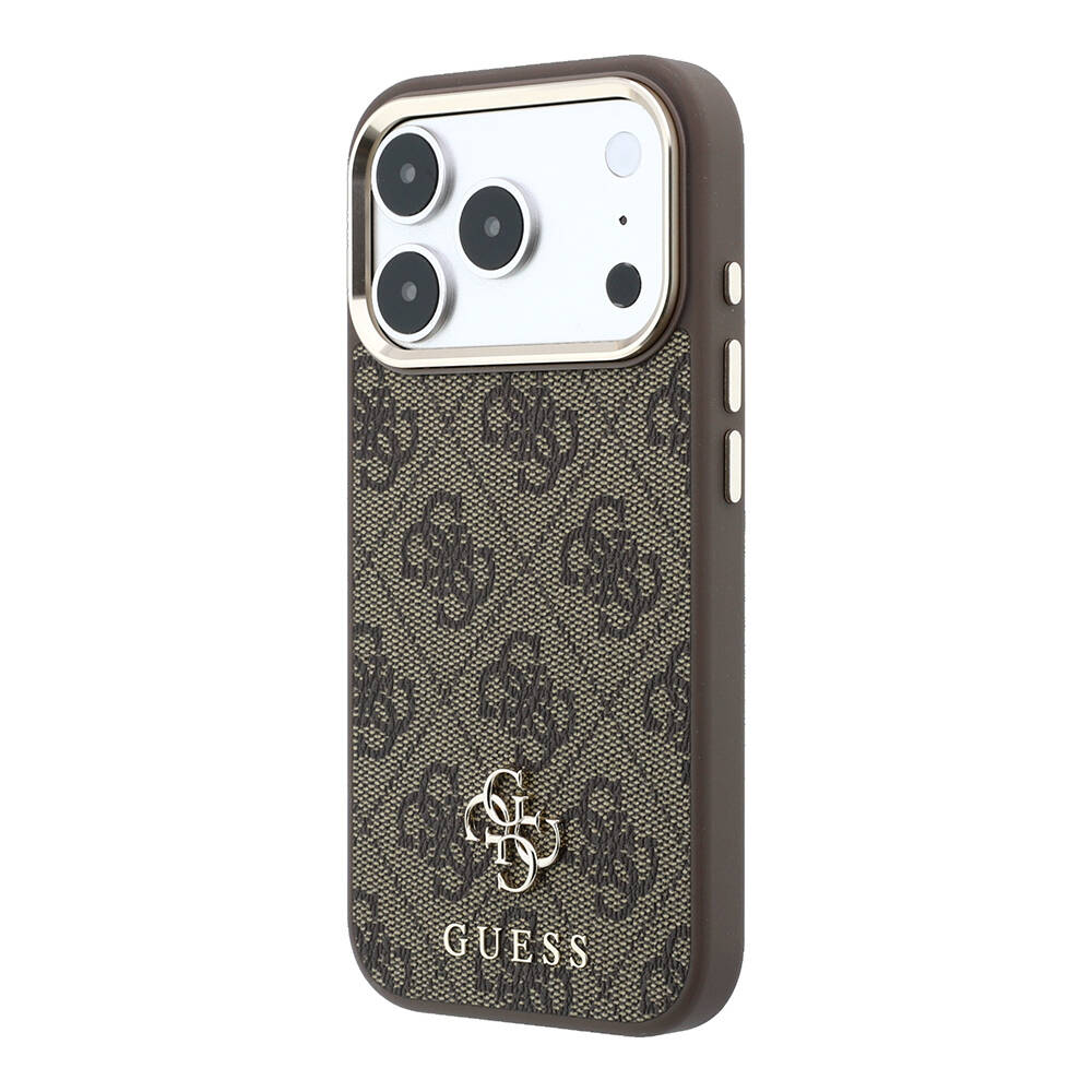 Apple iPhone 17 Pro Kılıf Guess Orjinal Lisanslı M-safe Şarj Özellikli Small 4G Classic Logolu Kapak - 10