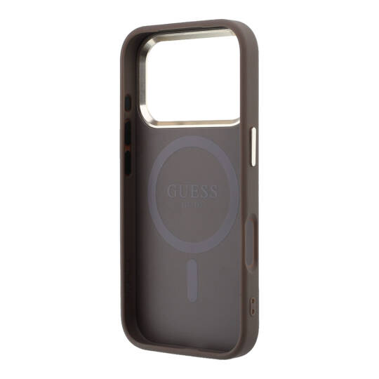 Apple iPhone 17 Pro Kılıf Guess Orjinal Lisanslı M-safe Şarj Özellikli Small 4G Classic Logolu Kapak - 15