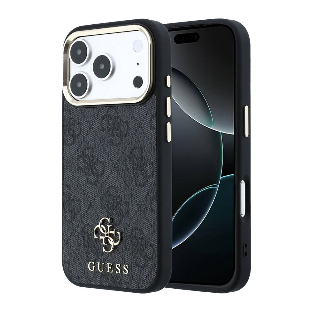 Apple iPhone 17 Pro Kılıf Guess Orjinal Lisanslı M-safe Şarj Özellikli Small 4G Classic Logolu Kapak - 1