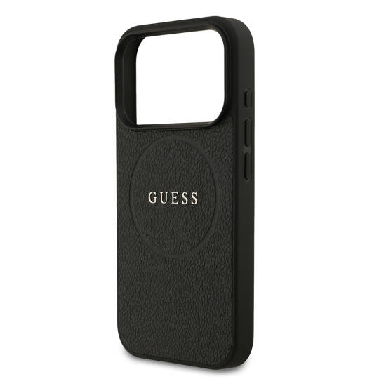 Apple iPhone 17 Pro Kılıf Guess Orjinal Lisanslı M-safe Şarj Özellikli Yazı Logolu PU Deri Kapak - 7