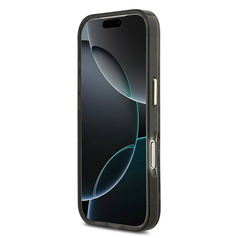 Apple iPhone 17 Pro Kılıf Guess Orjinal Lisanslı M-safe Şarj Özellikli Yazı Logolu Python Desenli Kapak - 7