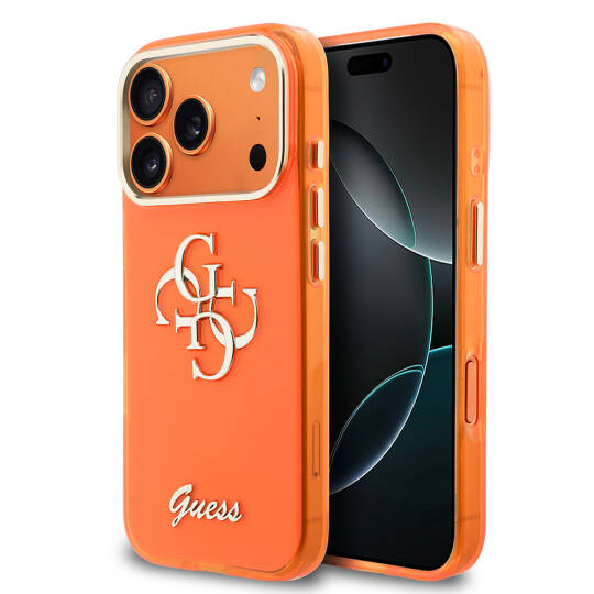 Apple iPhone 17 Pro Kılıf Guess Orjinal Lisanslı Yazı ve 4G Büyük Metal Logolu Silikon Kapak - 9