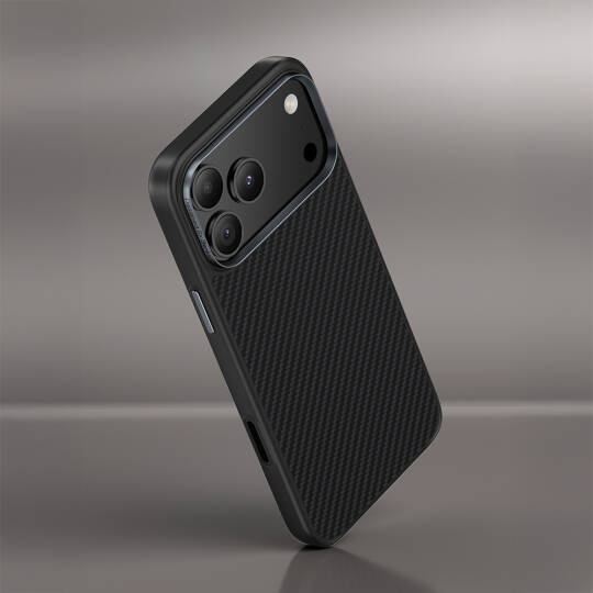 Apple iPhone 17 Pro Kılıf Karbon Fiber M-safe Şarj Özellikli Benks Hybrid ArmorPro 600D Kevlar Kapak - 6