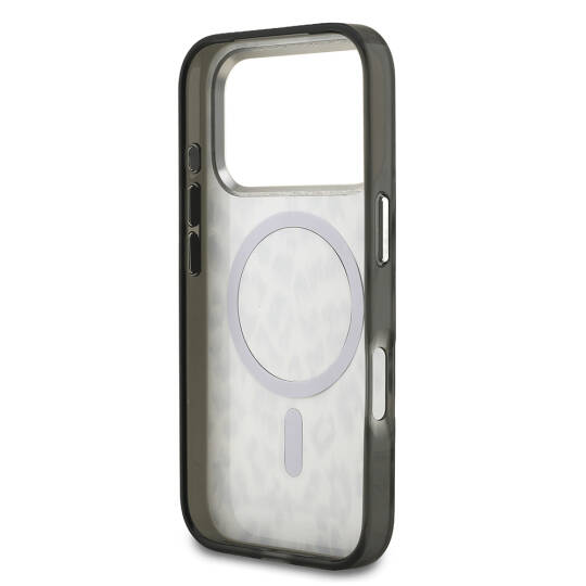 Apple iPhone 17 Pro Kılıf Karl Lagerfeld Orjinal Lisanslı M-safe Şarj Özellikli IML Leopar Baskılı Kapak - 9