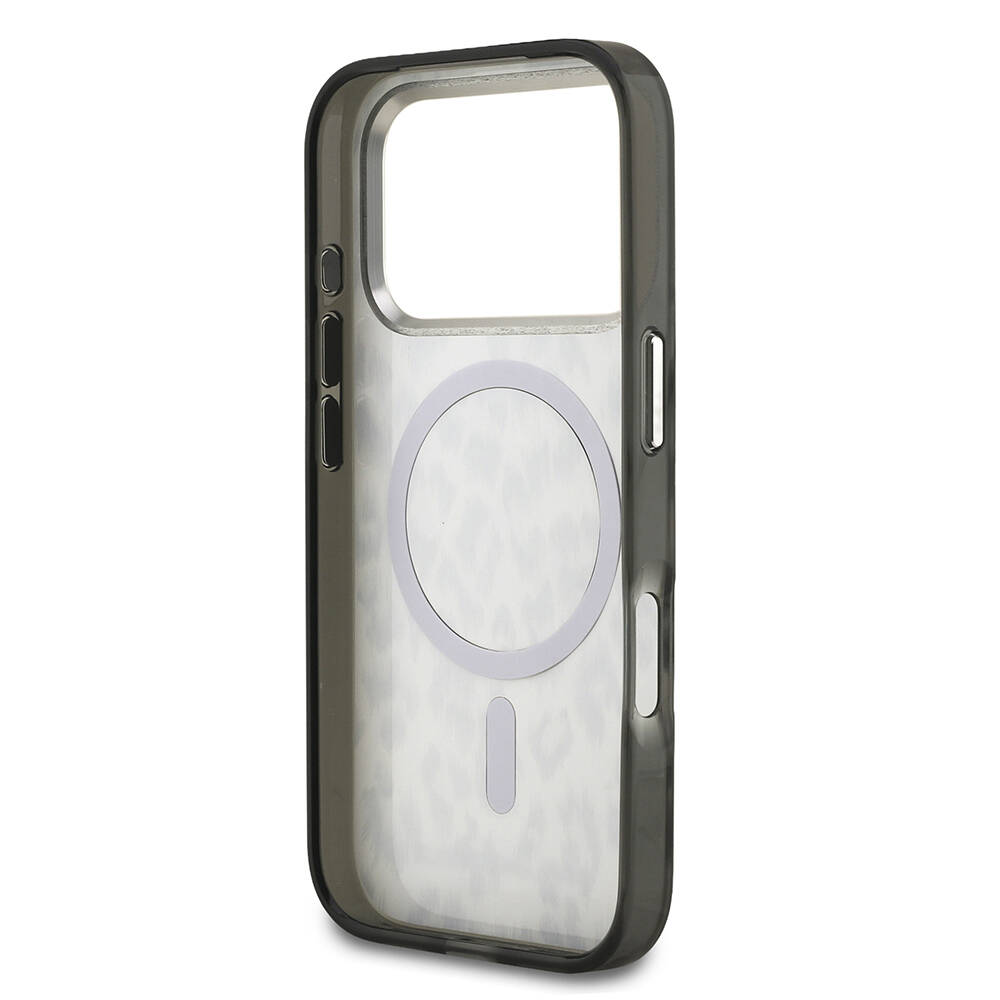Apple iPhone 17 Pro Kılıf Karl Lagerfeld Orjinal Lisanslı M-safe Şarj Özellikli IML Leopar Baskılı Kapak - 9